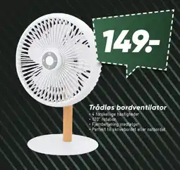 Bilka Trådløs bordventilator tilbud