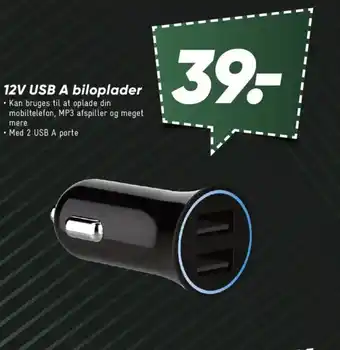 Bilka 12V USB A biloplader tilbud