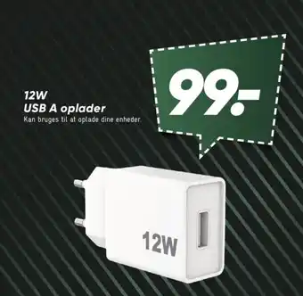 Bilka 12W USB A oplader tilbud