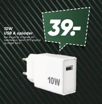 Bilka 10W USB A oplader tilbud