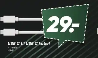 Bilka USB C til USB C kabel tilbud