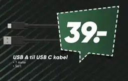Bilka USB A til USB C kabel tilbud