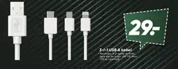 Bilka 3-i-1 USB A kabel tilbud