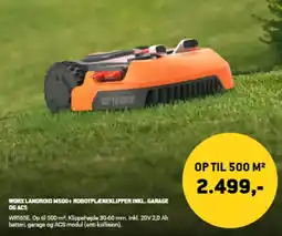 XL-BYG Worx landroid M500+ robotpleneklipper inkl. garage og acs tilbud