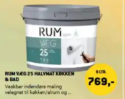 XL-BYG Rum Væg 25 halvmat køkken & bad tilbud