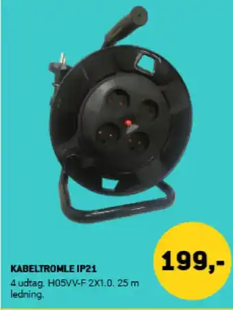 XL-BYG Kabeltromle IP21 tilbud