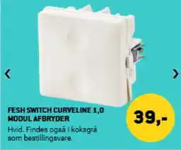 XL-BYG Fesh switch curveline 1,0 modul afbryder tilbud