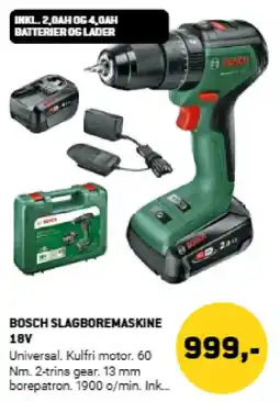 XL-BYG Bosch slagboremaskine 18v tilbud