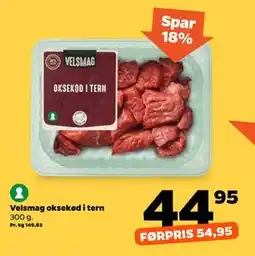 Netto Velsmag oksekød i tern tilbud