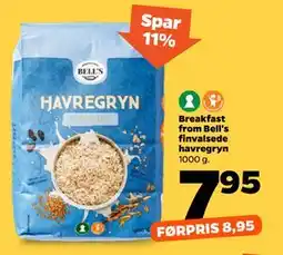 Netto Breakfast from Bell's finvalsede havregryn tilbud