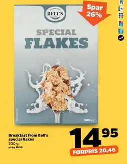 Netto Breakfast from Bell's special flakes tilbud