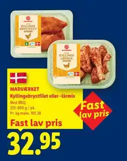 Lidl MADVÆRKET Kyllingebrystfilet eller -lårmix tilbud
