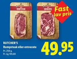 Lidl BUTCHER’S Rumpsteak eller entrecote tilbud