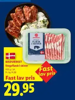 Lidl MADVÆRKET Stegeflæsk i skiver tilbud