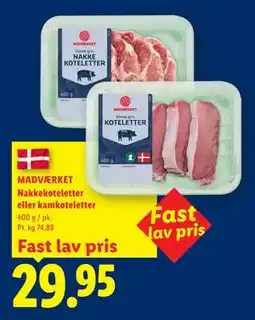 Lidl MADVÆRKET Nakkekoteletter eller kamkoteletter tilbud