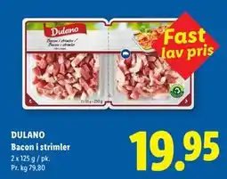 Lidl DULANO Bacon i strimler tilbud