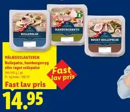 Lidl PÅLÆGSSLAGTEREN Rullepølse, hamburgerryg eller røget rullepølse tilbud