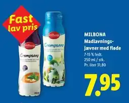 Lidl MILBONA Madlavningsjævner med fløde tilbud