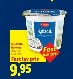 Lidl MILBONA Hytteost tilbud