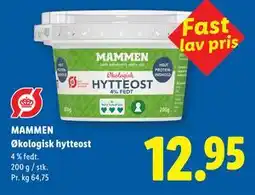 Lidl MAMMEN Økologisk hytteost tilbud