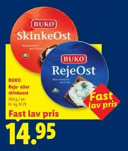 Lidl BUKO Reje- eller skinkeost tilbud