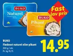 Lidl BUKO Flødeost naturel eller pikant tilbud