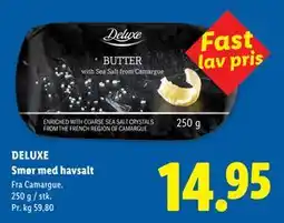 Lidl DELUXE Smør med havsalt tilbud