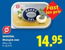 Lidl BAKKEDAL Økologisk smør tilbud