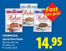 Lidl CROWNFIELD Special Bran Flakes tilbud