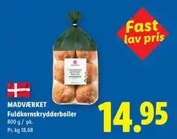 Lidl MADVÆRKET Fuldkornskrydderboller tilbud