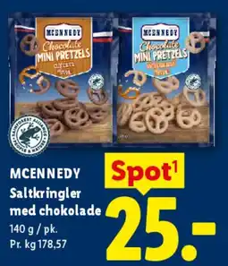 Lidl Saltkringler med chokolade tilbud