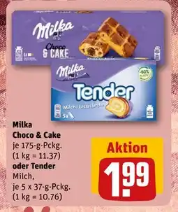 REWE DE Milka Choco & Cake oder Tender, EUR 1.99 tilbud