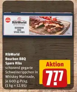 REWE DE RibWorld Bourbon BBQ Spare Ribs, EUR 7.77 tilbud