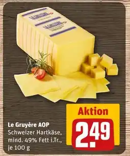 REWE DE Le Gruyère AOP, EUR 2.49 tilbud