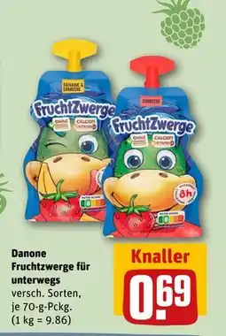 REWE DE Danone Fruchtzwerge für unterwegs, EUR 0.69 tilbud