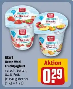 REWE DE REWE Beste Wahl Fruchtjoghurt, EUR 0.29 tilbud