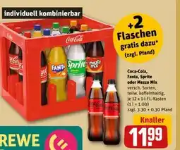 REWE DE Coca-Cola, Fanta, Sprite oder Mezzo Mix, EUR 11.99 tilbud