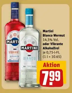 REWE DE Martini Bianco Wermut oder Vibrante Alkoholfrei, EUR 7.99 tilbud