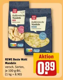 REWE DE REWE Beste Wahl Mandeln, EUR 0.89 tilbud