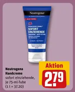 REWE DE Neutrogena Handcreme, EUR 2.79 tilbud