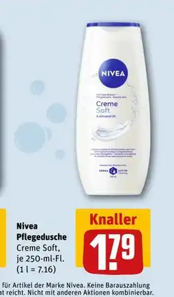 REWE DE Nivea Pflegedusche Creme Soft, EUR 1.79 tilbud