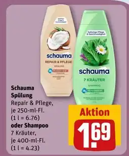 REWE DE Schauma Spülung oder Shampoo, EUR 1.69 tilbud
