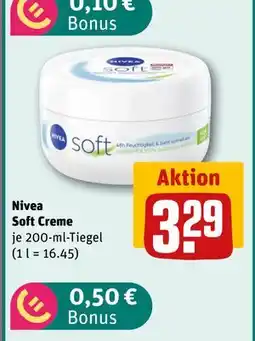 REWE DE Nivea Soft Creme, EUR 3.29 tilbud