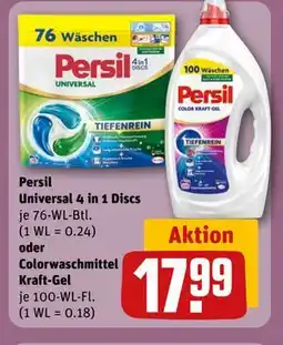 REWE DE Persil Universal 4 in 1 Discs oder Colorwaschmittel Kraft-Gel, EUR 17.99 tilbud