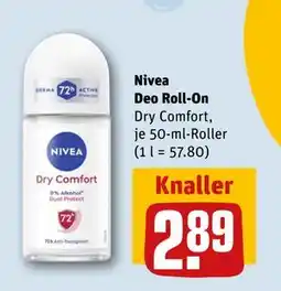 REWE DE Nivea Deo Roll-On, EUR 2.89 tilbud