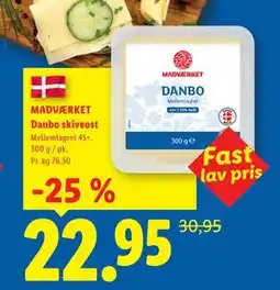 Lidl MADVÆRKET Danbo skiveost tilbud