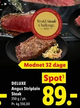 Lidl DELUXE Angus Striploin Steak tilbud