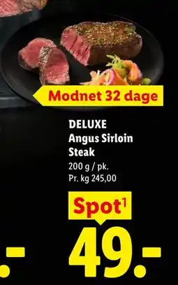 Lidl DELUXE Angus Sirloin Steak tilbud