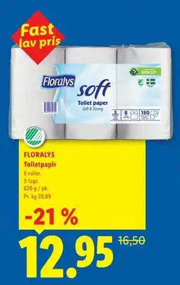 Lidl FLORALYS Toiletpapir tilbud