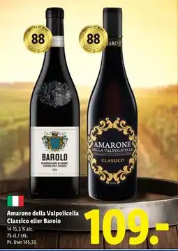 Lidl Amarone della Valpolicella Classico eller Barolo tilbud